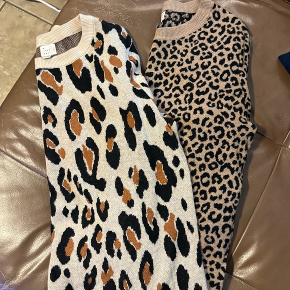 Two (2) A New Day sweaters - animal print. Sz L. - Picture 2 of 13